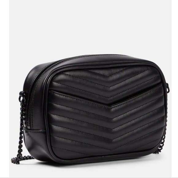 Saint Laurent Black Lou Mini Leather Shoulder Bag - Picture 4 of 11